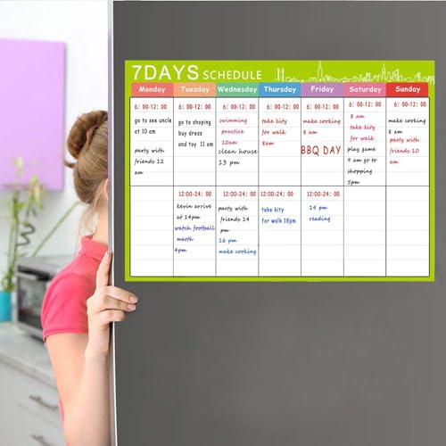 Calendário do branco Apagação seca, calendário magnético para geladeira - Bridel de frigorífico apag
