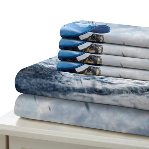 Housse de couette tortue imprimé 3D en microfibre douce avec fermeture éclair - 7