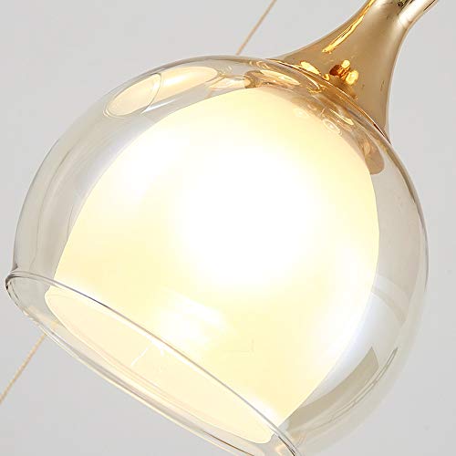 Lustre de luxe pour escalier suspendu moderne avec double vitrage - 4