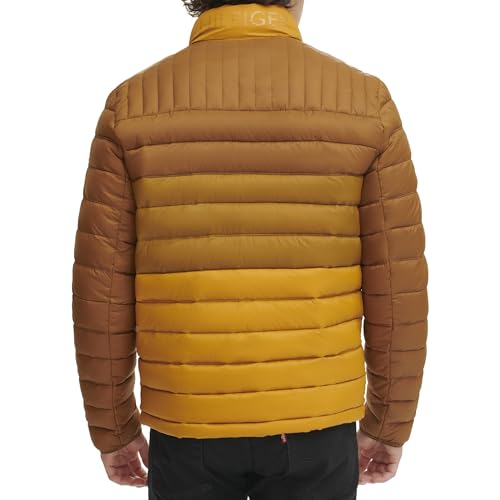 Image of Tommy Hilfiger Mens Embroidered Logo Puffer Jacket