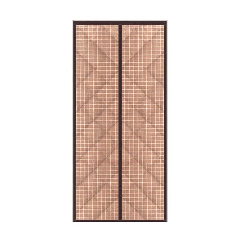 JCZVQPAB Thermischer Türvorhang Magnetischer Winter-Warmer Türvorhang, 80 x 200 cm/90 x 200 cm, wetterfest, verdickt, wärmeisoliert, Heimtürvorhang, Schalldämmung(Coffee 80x200cm)