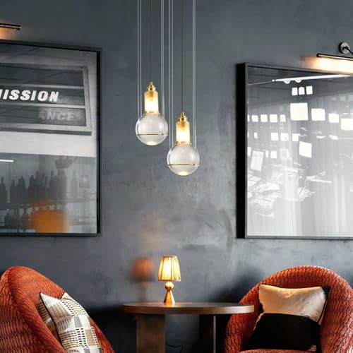 Plafonnier suspendu en cristal doré au design moderne et finitions de prestige