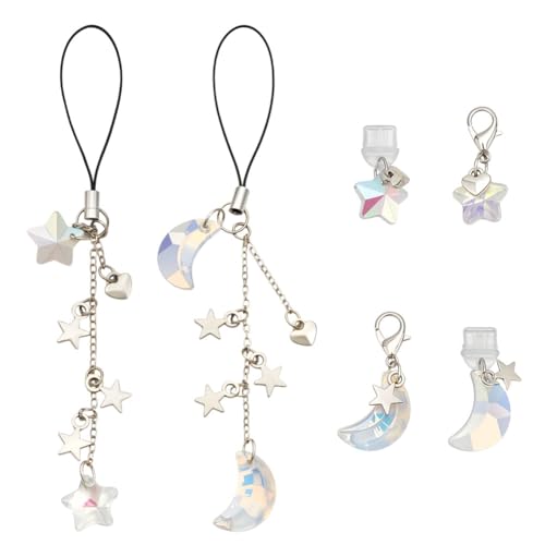 Accessoire de décoration Type-C étoiles et lune idéal pour personnaliser votre mobile en voyage