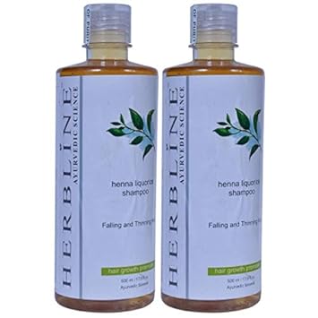 Herbline Henna Liquorice Shampoo 500ml-Pack Of-2