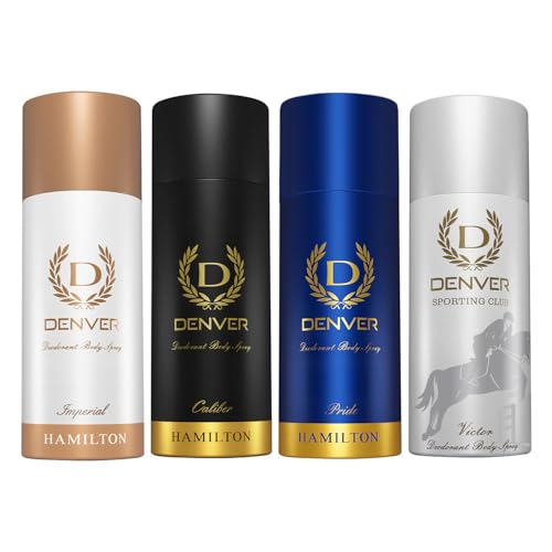 Image of DENVER Imperial, Pride, Victor & Caliber Deodorant -150ML Each, Pack of 4 |Long Lasting Deodorant For Men