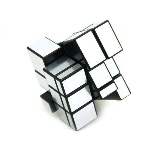 Image of Hawkister QiYi Silver Mirror 3x3 Speed Cube | Shape-Shifting 3x3x3 Puzzle | Metallic Silver & Anti-Pop Design, 57mm Smooth Turning Logic Brain Teaser for Kids & Adults