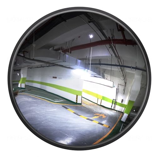 JFIYETH 12-Inch Traffic Mirror – 160° Adjustable Wide-Angle Convex Safety Mirror for Driveways, Garages, Warehouses & Parking Lots, Indoor/Outdoor Blind Spot Coverage