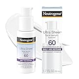 Neutrogena, Ultra Sheer Face Sunscreen with Vitamin E and SPF 60, Sunscreen for Face with Broad Spectrum Uva/Uvb Protection, Fragrance-Free, Oxybenzone-Free, Water-Resistant (80 minutes), 50.3 mL