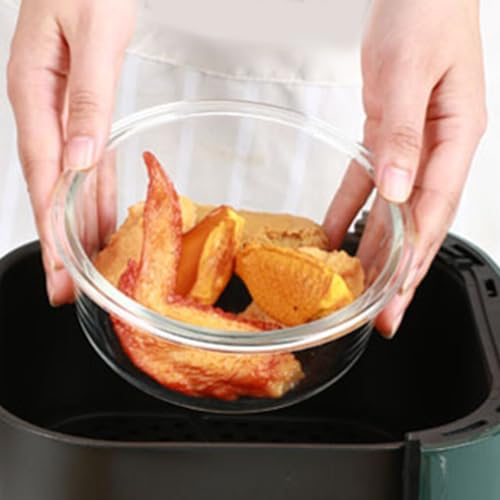 VOSAREA 2 piezas boles de vidrio para horno y freidora de aire miniatura 3
