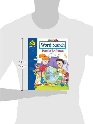 School Zone - Word Search People & Places Workbook - 32 Pages, Ages 8+, 2Nd Grade, 3Rd Grade, Word Puzzles, Vocabulary, History, Geography, And More (School Zone Activity Zone® Workbook Series) #TOP6