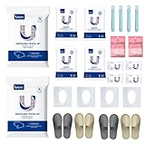 Reiseunterkunft-Set enthält Einwegartikel (2 Bettlaken, 2Bettbezug, 4 Kissenbezüge, 4 Badetücher, 4 Handtücher, 4 Pantoffeln, 4 Zahnbürsten, 2 Badewannenbezug, 4 Toilettenabdeckungen)(Zwei Reise-Sets)