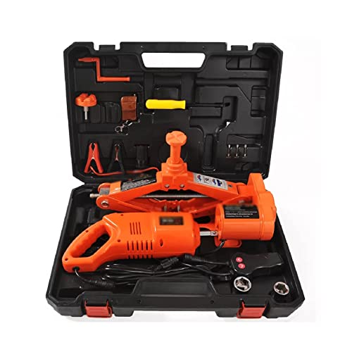 12V 5Ton (6600lb) Electric Car Jack and Electric Impact Wrench with Saddles for Vehicle and SUV Color