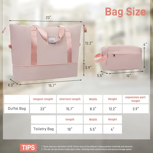 Image of 6 Pcs ABS Hardshell Luggage Sets Spinner Wheel Suitcase Lock Suitcases Light Pink
