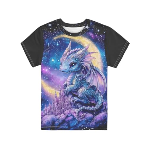 Image of Kids Graphic T-Shirt Boys Girls Novelty Tees Top Short Sleeve Shirts Summer Blouses 3-16