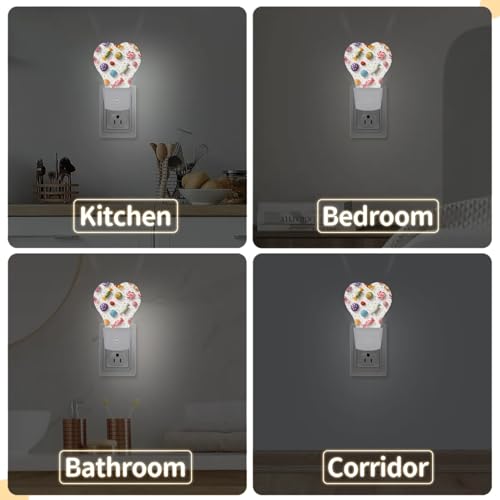 Luces nocturnas LED auto-regulables para pared 2 unidades miniatura 6