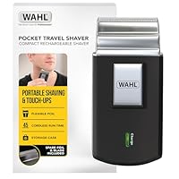 WAHL Pocket Travel Shaver – Compact Rechargeable Electric Shaver with Flexible Foil, 45-Min Cordless Runtime, Close Shave, Comfortable Foils, Perfect for Travel, Storage Case