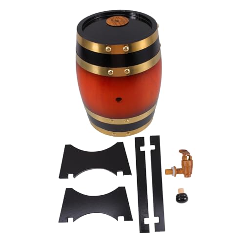 EXHUMKY Mini-Zapfanlage Holzfass mit Ständer