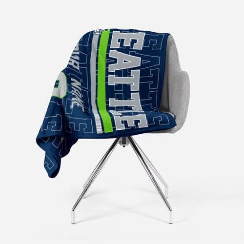 Image of ANTKING Seattle Throw Blanket for Men Women Boy Custom Name and Number Gifts