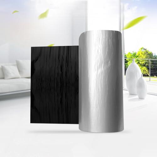 Cinta autoadhesiva de asfalto para reparación de techos, sello impermeable y de protección UV, rollo de papel de aluminio de betún, 60 cm x 10 m, ideal para grietas y sellado de superficies