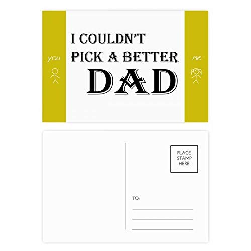 Carte postale Meilleur Papa pour correspondance et mailing de remerciement 20pcs