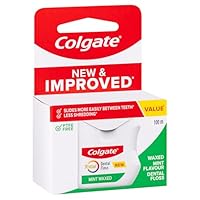 Colgate Total Mint Waxed Dental Floss, 100m Value Pack, Protects Gums & Helps Prevent Tooth Decay