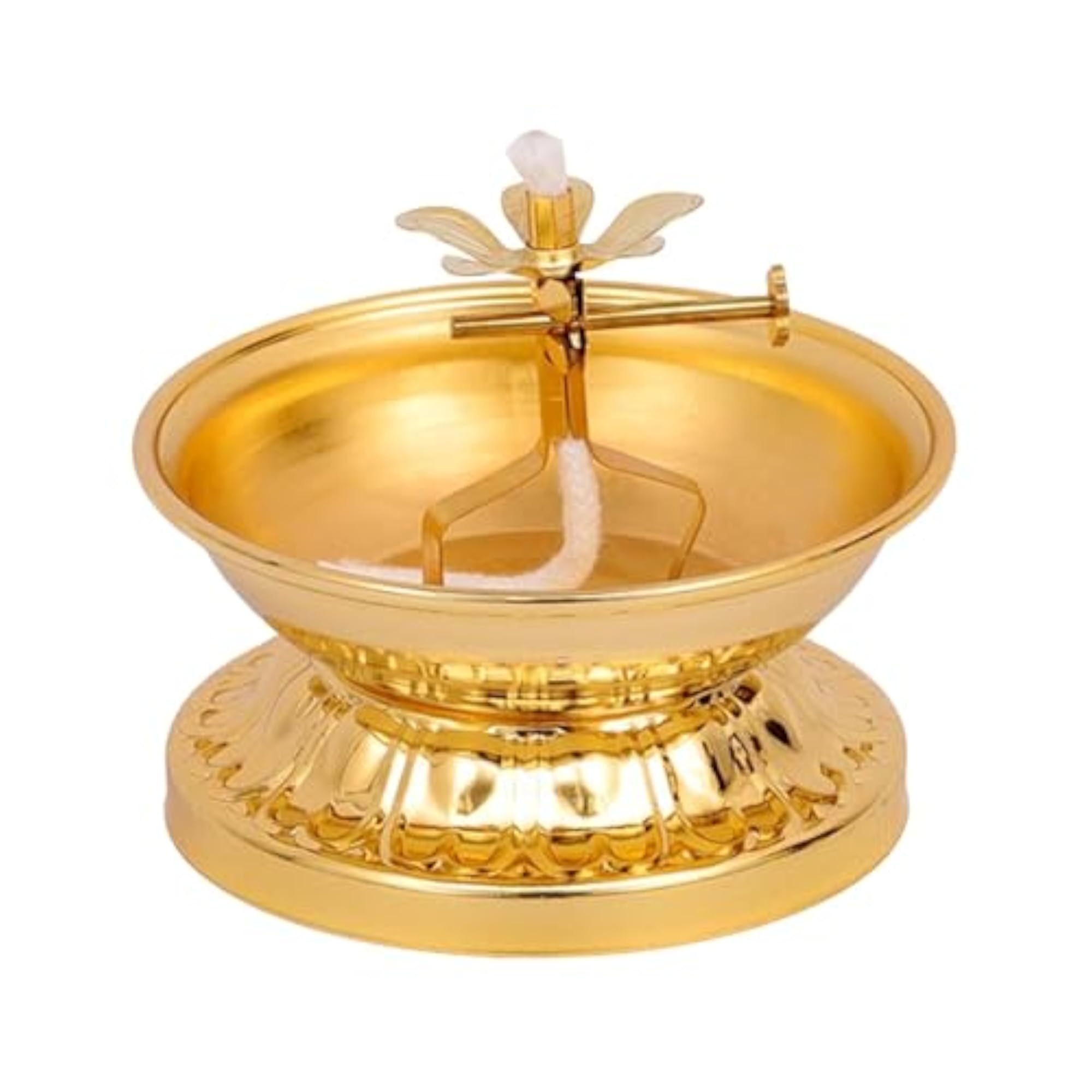 Alloy Ghee Lamp Tea Light Holder for Meditation
