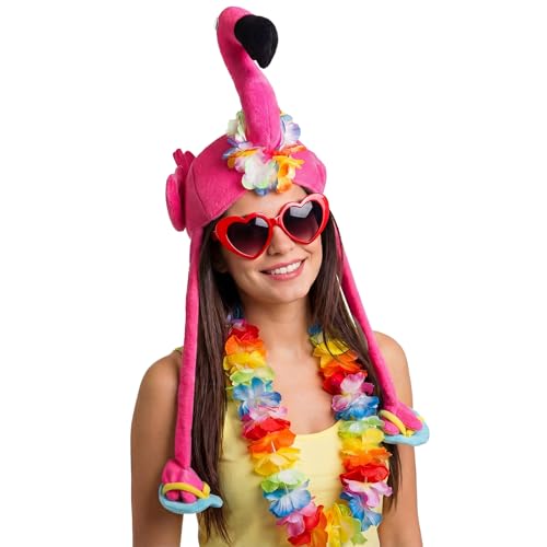 Halfchet Pink Flamingo Hat Hawaii Flamingo Hat Costume Beach Party Hawaiian Accessories Hilarious Costume Gift