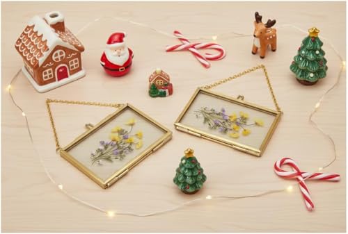Cadres en verre double pour fleurs pressées : lot de 32 transparents - 4