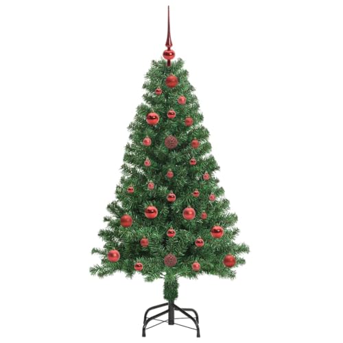 Árbol de Navidad artificial de PVC verde con estructura robusta de acero 5