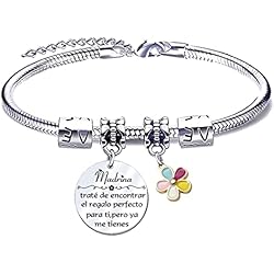 Pulsera Plata Madrina GULRK Pulsera Madrina Regalo Madrina Pulsera Madre Mujer Pulsera Regalo de Cumpleaños para Madrina Regalo del Día de la Madre pulsera madrina bautizo