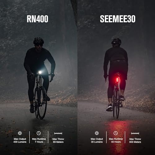 image for OLIGHT RN 400 LED Bike 400 Lumens Headlight and Seemee 30 C 30 Lm Bicy