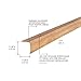 M-D Building Products 32010 1-1/8 in. X 1-1/8 in. X 72 in. Oak Aluminum Metal Decor® Stair Edging w/Screw Nails