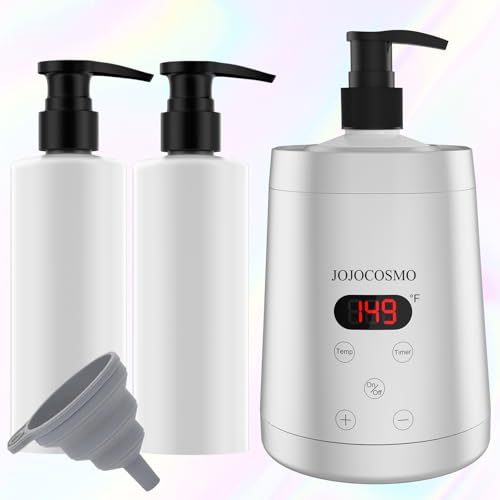 Professional Massage Oil Warmer with Two Oil Lotion, 250ml Digital Massage Oil Heater, Lotion Warmer Dispenser, Automatic Heated for SPA, Salon, Home (silver)