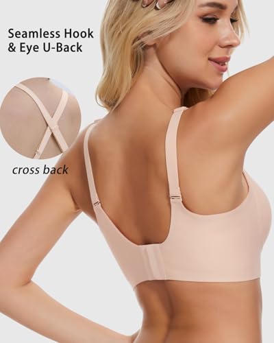 V Neck Wireless Bras for Women No Underwire Lightly Lift Womens Bras Soft Comfort Seamless Bralettes2