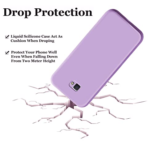 Image of A rtistque Liquid TPU Silicone Matte Shockproof Flexible with Camera Protection Soft Back Cover Case for Samsung Galaxy J7 Prime -Purple