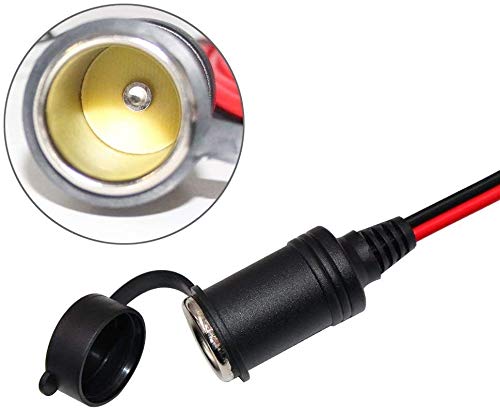 Image of SPARKING 20FT Cigarette Lighter Extension Cord 20FT - Male Plug to Female Socket 16AWG Heavy Duty Extension Cable with LED Lights Power for Tire Pump, Air Compressor