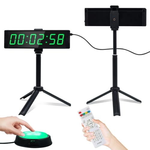 Gym Timer Clock for Home Gym, Fitness Timing with Start/Stop Button &Remote
