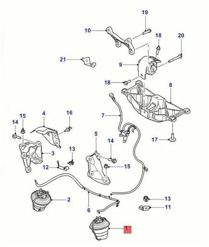 Support moteur C2D19868 gauche droit pour Jaguar XF 2013-2015 2.0T - 2