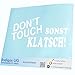 Produktbild INDIGOS UG Auto Aufkleber Auto - 210x100 mm - Don't Touch sonst klatsch! - weiß - Selbstklebender Sticker für Auto, Fenster, Bus oder LKW