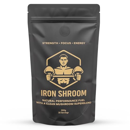 Iron Shroom by Cognitive Brews Chocolate Functional Performance Powder | Whey Protein, Creatine & 4 Mushroom Super Blend | 300g | 30 Servings