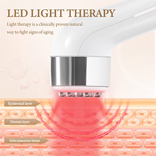 Facial Massager Skin Tightening Machine, 4 Color Led Light Therapy Machine, Promote Face Cream Absorption Strengthening Elasticity Modifying Wrinkles Professional Care Anti-Aging Skin Care Tools. #TOP3