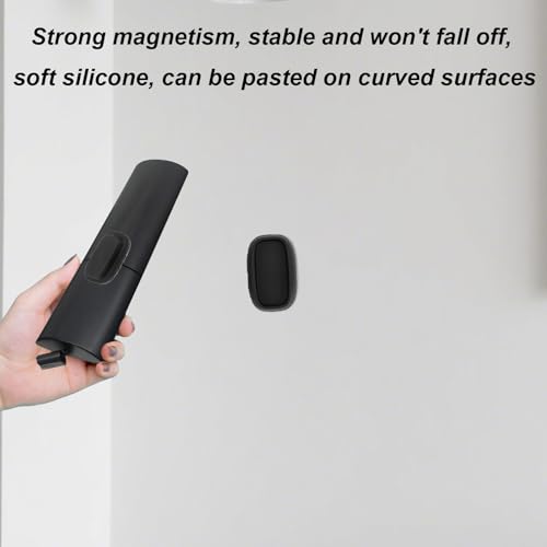 Penitue 4 St Magnetischer Fernbedienungshalter, Wandhalterung Stärkerer Magnet TV-Fernbedienungshalter aus Silikon Ohne Bohren Selbstklebend Aufbewahrungs-Caddy-Rack für das Schlafzimmer (Schwarz)