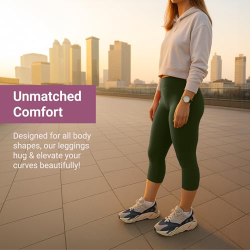 Image of SATINA High Waisted Leggings for Women - Comfortable and Stretchy in Versatile Sizes and Colors