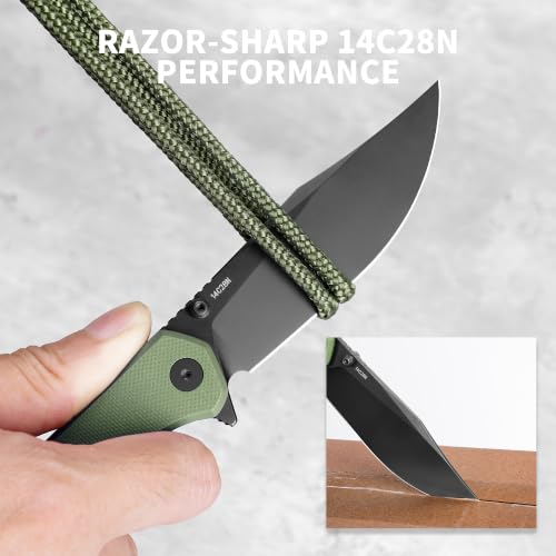 Image of Lancet Pocket Knife, Swedish 14C28N EDC Knife, G10 Folding Knives