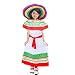 TENDYCOCO Vestidos Mexicanos para niñas con Sombrero Mexicano Sombrero de Paja Traje...