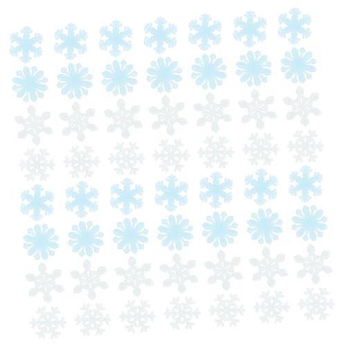 VOSAREA 200pcs Stickers Fluorescentes Copos de Nieve Navidad