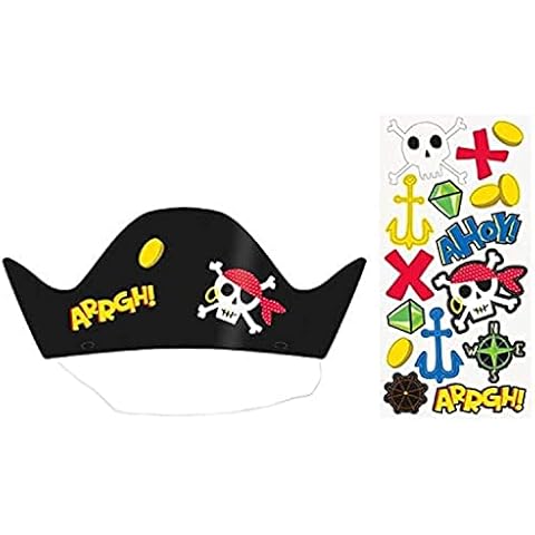 Ahoy Pirate Party Hats - 8ct Set Cover