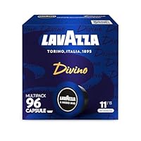 Lavazza, A Modo Mio Espresso Divino, 96 Coffee Pods, with Aromatic Notes of Cocoa and Exotic Fruit, Arabica and Robusta, Intensity 11, Dark Roasting, Persistent Taste, 6 Packs of 16 Pods
