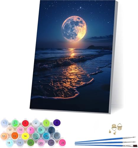 G  yCgoCio[  DIY Paint by Numbers LbghG h G fW^G uVƃANG̋ l̂߂̃NGCeBuȎ z[ ItBX Mtg 40x50cm t[t 1-3