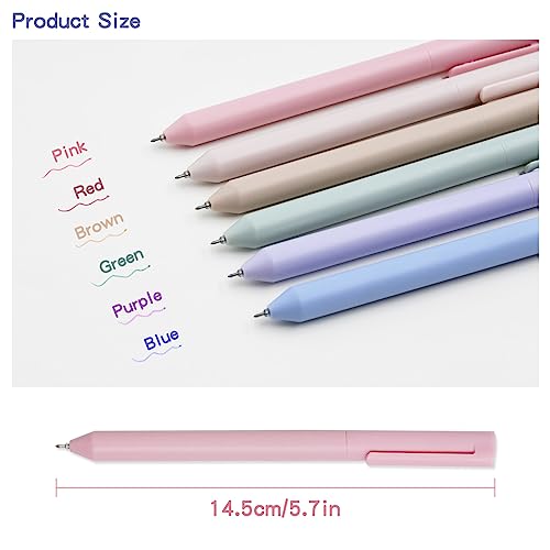 Bolígrafos Gel Multicolor 6 PCS 0.5mm Punta Fina miniatura 2